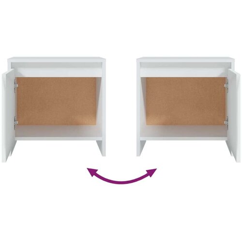 VidaXL noćni ormarići 2 kom bijeli 45 x 34 x 44,5 cm od iverice Slike