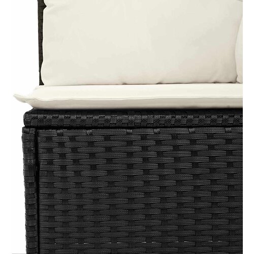  Sjedeća garnitura za vrt 9 kom. Crna poliratan 90 x 55 x 71 cm Slike