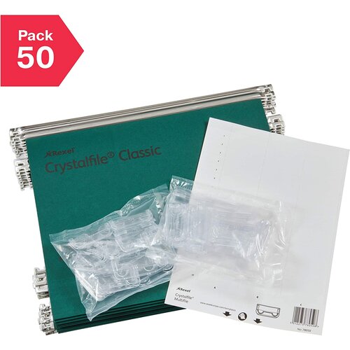 Rexel Mapa viseča Crystalfile Classic - 50mm zelena 50 kos TW71750, (20386613) Cene
