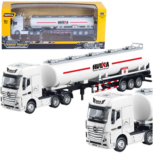 Tank Truck Metal Movable Parts White 1:50 Cene