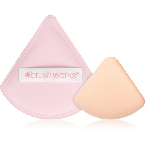 Brushworks Triangular Powder Puff Duo pjenasti aplikator za puder Slike