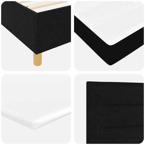 Box spring krevet s madracem Crna 160 x 200 cm tkanina Slike