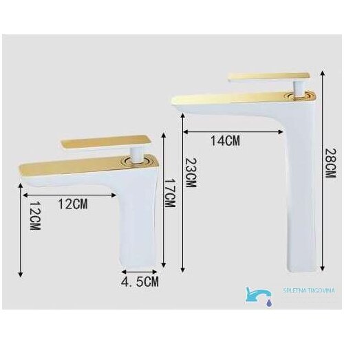 EYN Čudovita zlata armatura za kopalnico | Pipa GU2239 &amp;mdash; 17 cm Slike