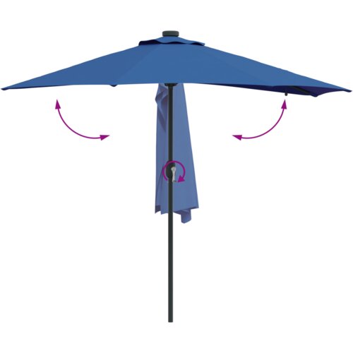 vidaXL vrtni suncobran plava 294 x 150 x 223 cm tkanina Cene