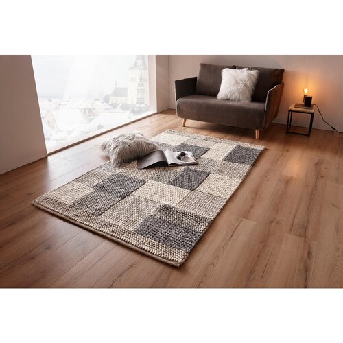 Linea Natura ročno tkana preproga nordic 160/230 cm tkano siva Slike