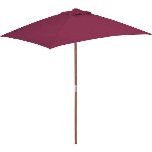 vidaXL vrtni suncobran s drvenom šipkom 150 x 200 cm bordo Cijene