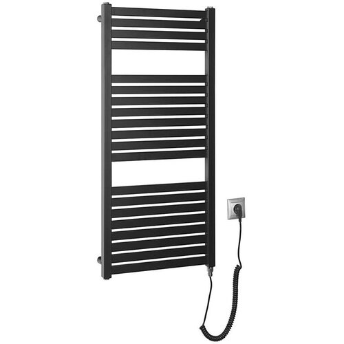 Aqualine električni kupatilski radijator tondi-e 300W 97x45 cm mat crne boje Slike