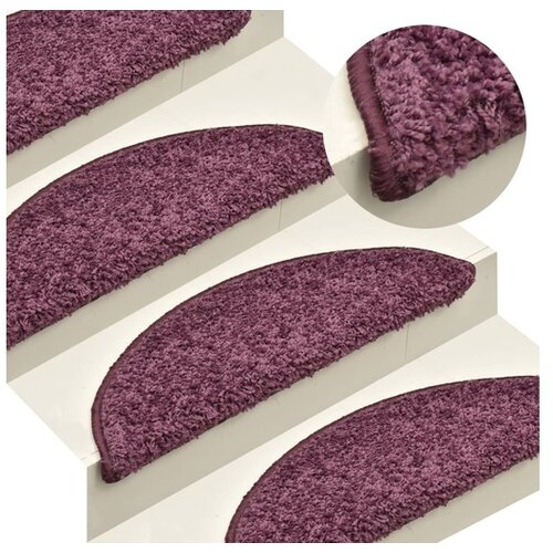  Preproge za stopnice 15 kosov temno vijolične 65x21x4 cm Slike