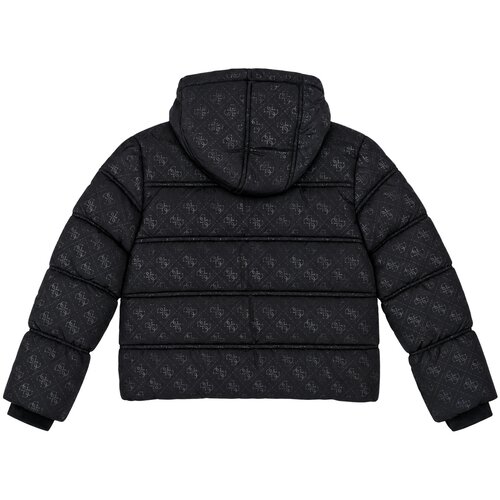 Guess Puhovke PADDED HOODED LS JACKET W/ZIP Črna Slike