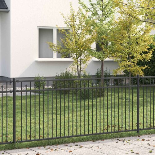  Spike Fence Črna 200 x 130 cm Pra&scaron;no lakirano jeklo, (5000157958) Cene