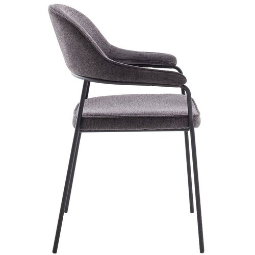 Unique Furniture Temno siv jedilni stol z nasloni za roke Kindersley &amp;ndash; Slike