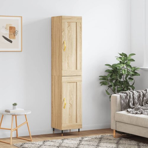  Visoka komoda hrasta sonome 34,5x34x180cm od konstruiranog drva Slike