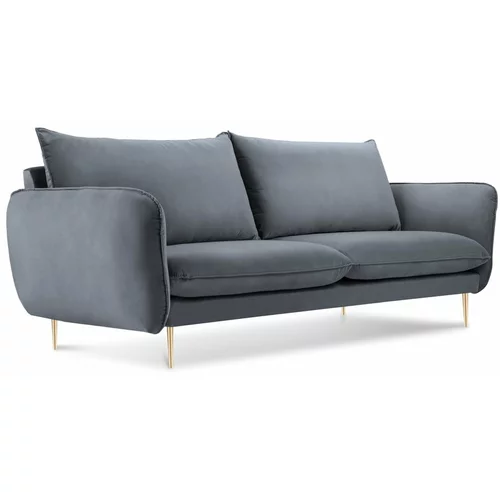 Cosmopolitan Design siva baršunasta sofa Florence, 160 cm