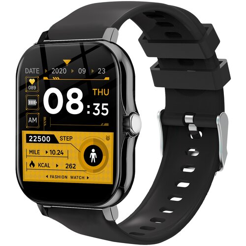 INF Pametna ura s klicem Bluetooth in sledilnikom telesne pripravljenosti Black, (21580640) Slike