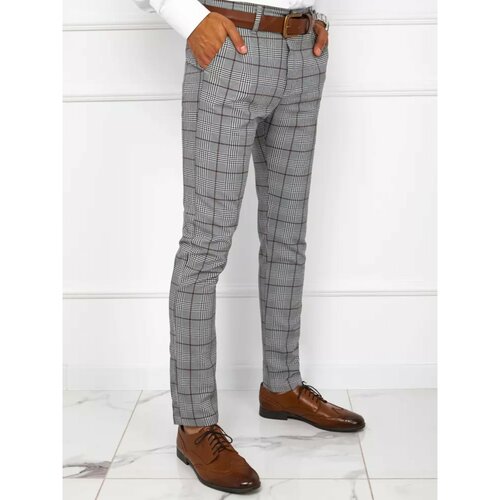 DStreet Light gray men's trousers UX3794 Slike