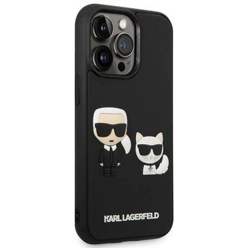 Karl Lagerfeld KLHCP14L3DRKCK za iphone 14 pro črna trda za&amp;scaron;čita - full bodies 3D Slike