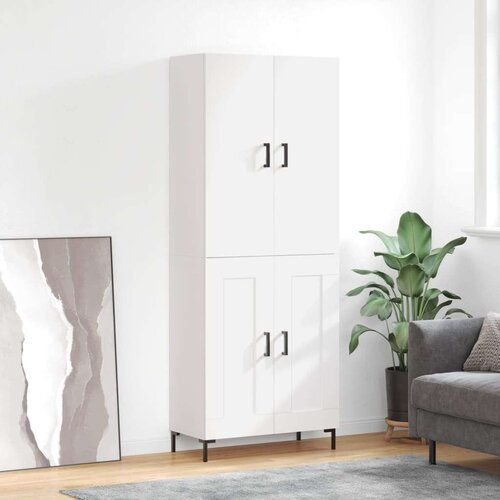  Visoka komoda bijela 69 5x34x180 cm konstruirano drvo Cijene