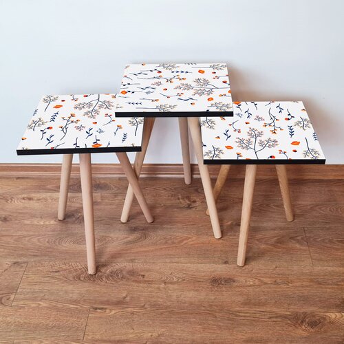 Hanah home Set 3 stočića 3Shp172 White Cene