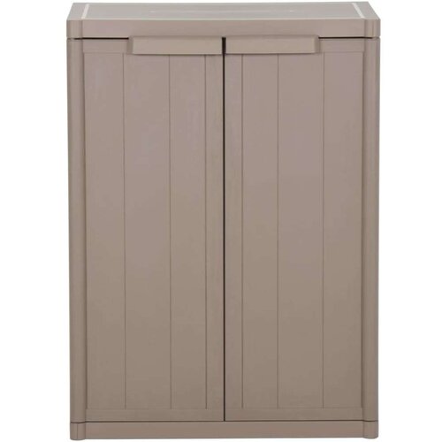 VidaXL Vrtni ormarić za pohranu smeđi 65 x 45 x 88 cm PP ratan Slike