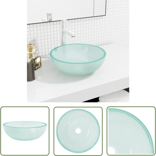 The Living Store Umivalnik kaljeno steklo 35x12 cm mat - Umivalnik, (21744761) Cene