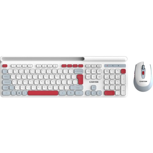 Canyon HSET-W5 EN/AD Keyboard+Mouse AAA+AA Wireless White Cijene