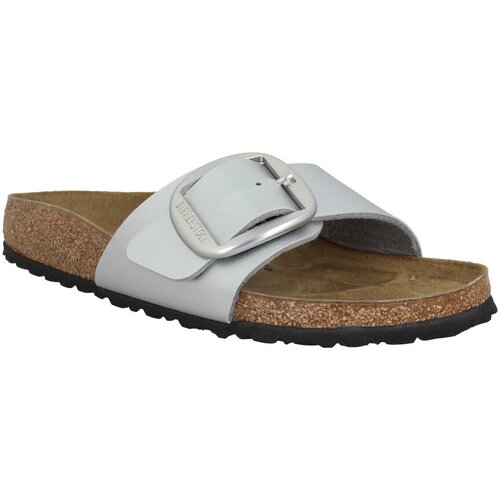 Birkenstock Natikači Madrid Big Buckle Metallic Femme Silver Srebrna Slike