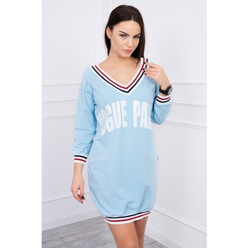 Kesi Blue V-neck dress Slike