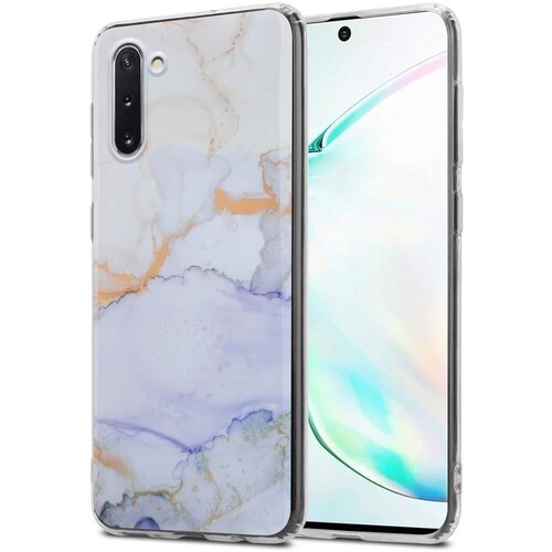 Cadorabo Case, združljiv s Samsungom v beli vijolični zlati marmor Gm 09 - Za&amp;scaron;čitni pokrov iz silikona TPU z vzorcem mozaikom, (20566907) Slike