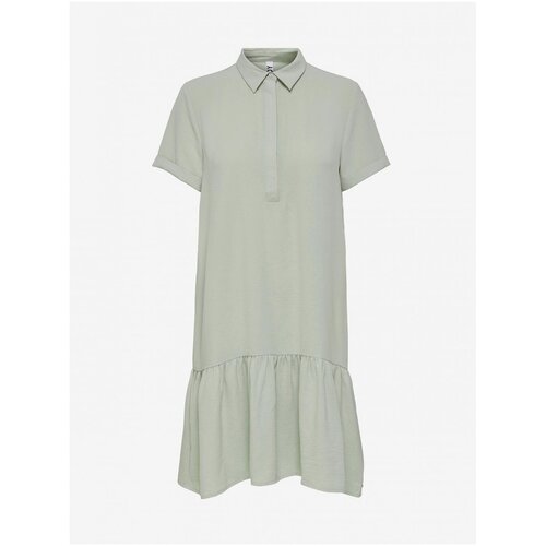 JDY Light gray shirt dress with frills Lion - Women Slike