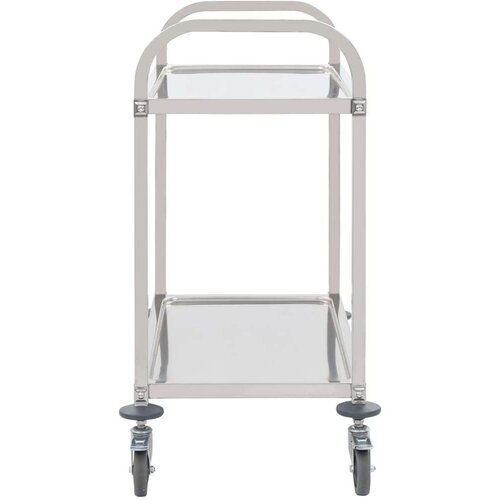 VidaXL Kuhinjska kolica s 2 razine od nehrđajućeg čelika 96,5x55x90 cm Slike