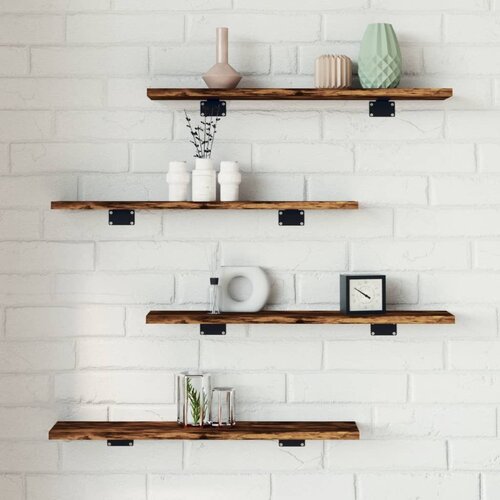 vidaXL Zidne police 4 kom boja hrasta 60x10x1 5 cm konstruirano drvo Cijene