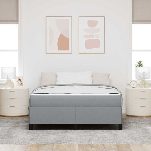 vidaXL Krevet s opruga kutije Svijetlo siva, Crna 140 x 200 cm Cene