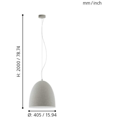 Eglo sarabia 1 &amp;oslash;405 betonoptik Slike