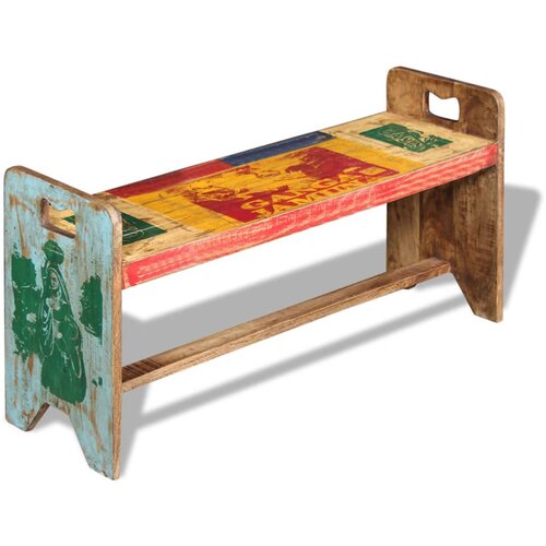 VidaXL Klop iz trdnega predelanega lesa 100x30x50 cm, (20831078) Slike