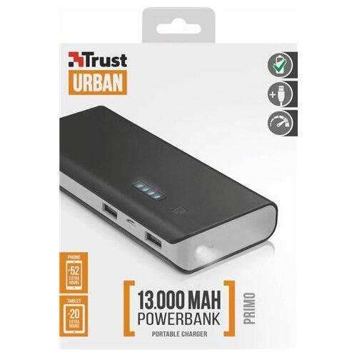 Trust Power Bank Primo 13000mAh Black punjac za mobilni telefon Slike