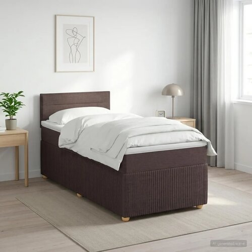  Boxspring krevet s madracem Tamno smeđa 90 x 200 cm Tkanina - Tamno smeđa 90 x 200 cm Dizajn linija Cene