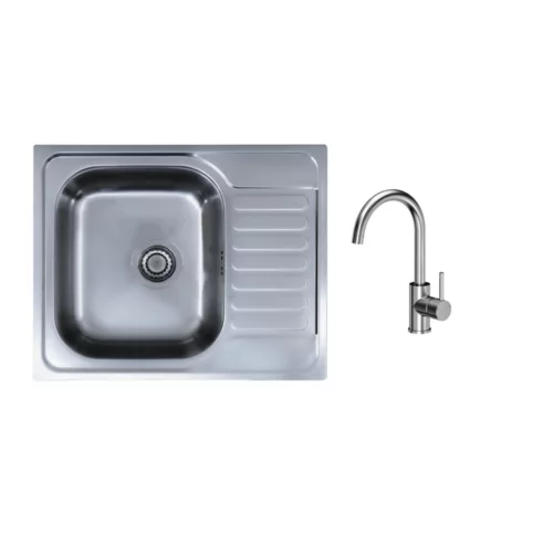 Sink Solution Set Arabba (kuhinjska armatura + pomivalno korito), inox (6010033)