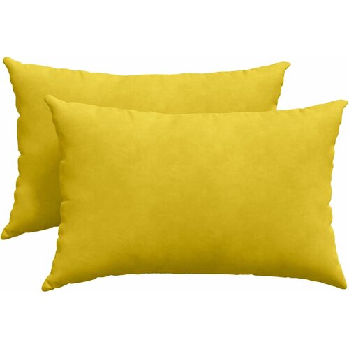  Jastučići za sofu 2 pcs Žuta 60 x 40 cm Kordura tekstil Slike