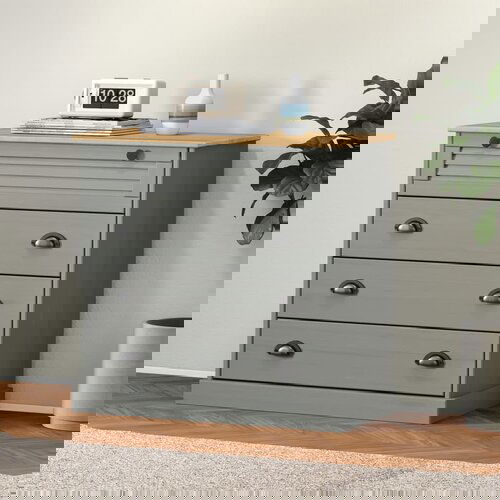 vidaXL predalnik vigo siv 80x40x76 cm trdna borovina Cene