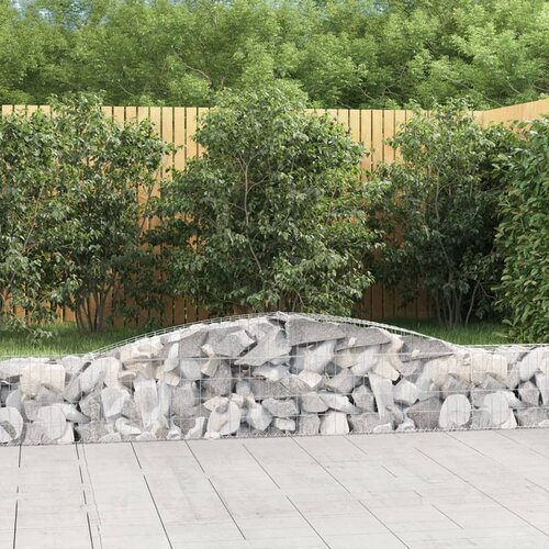 vidaXL Obokane gabion košare 5 kosi 400x30x40/60 cm pocinkano železo Cene
