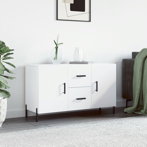 vidaXL Komoda bela 100x36x60 cm inženirski les Cene