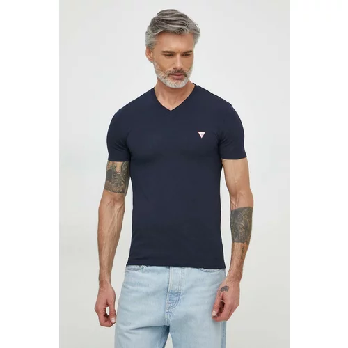 Guess Kratka majica moški, mornarsko modra barva