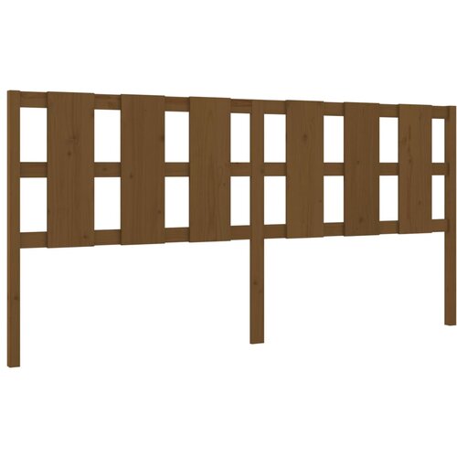  Uzglavlje za krevet boja meda 205,5x4x100 cm masivna borovina Slike