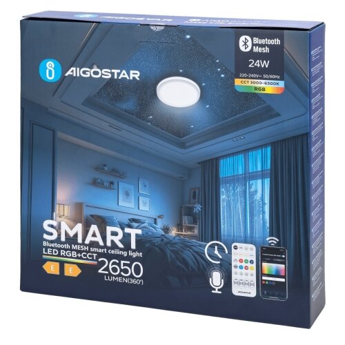  Aigostar-LED RGBW Kupaonsko plafonsko LED svetlo LED/24W/230V IP44+daljinski upravljač Slike