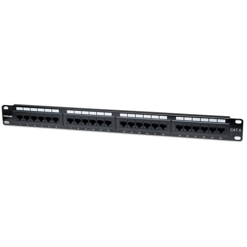 Intellinet 1U 24-port UTP Cat5e črn patch panel Slike