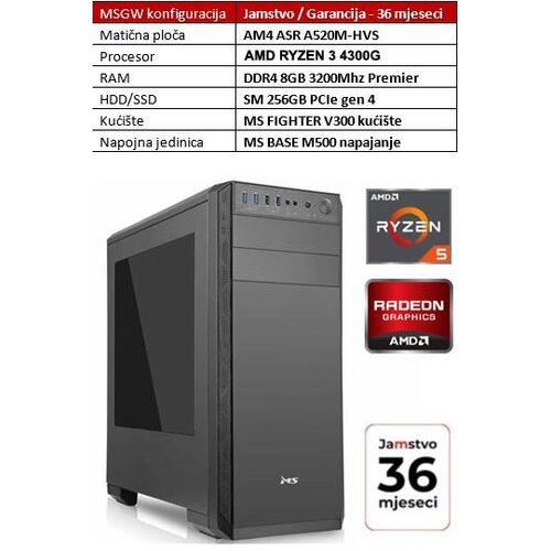Msgw PC MSG R43/8GB/256GB/500W Cijene