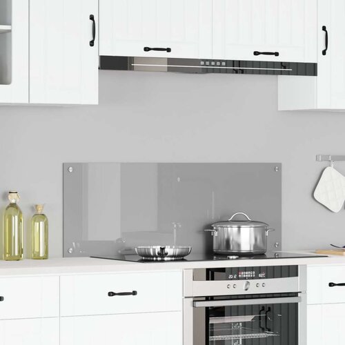  Kuhinjski Backsplash Svjetlosiva 110x40x0 6 cm Kaljeno Staklo Cene