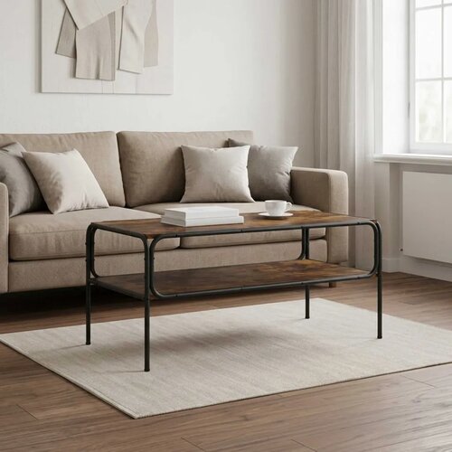  Bocni stol Dimljeni hrast 100 x 50 x 46 cm Konstruirano drvo - Dimljeni hrast 51 x 50 x 45 cm Slike