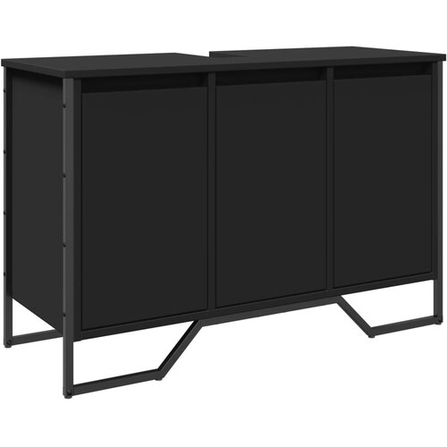  za umivaonik crni 91 x 35 x 60 cm konstruirano drvo Slike