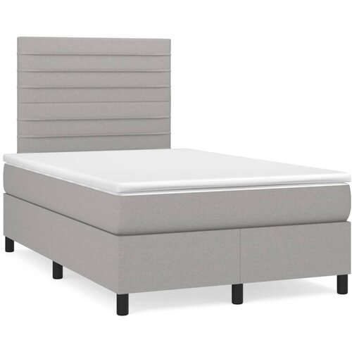 Maison Chic Box spring postelja - Vzmetna postelja z vzmetnico svetlo siva 120x200 cm blago SL19126, (21894240) Cene
